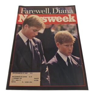 Newsweek Farewell Diana Sept 15 1997 Memorial Issue Prince William Harry Vintage